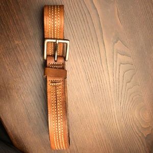 Brown leather men’s belt
